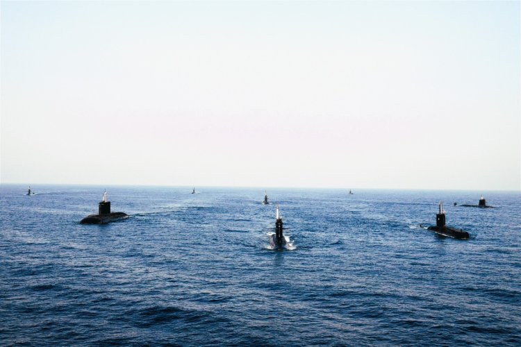 Eight Submarines at Sea with FOCINC Westers Navel Command