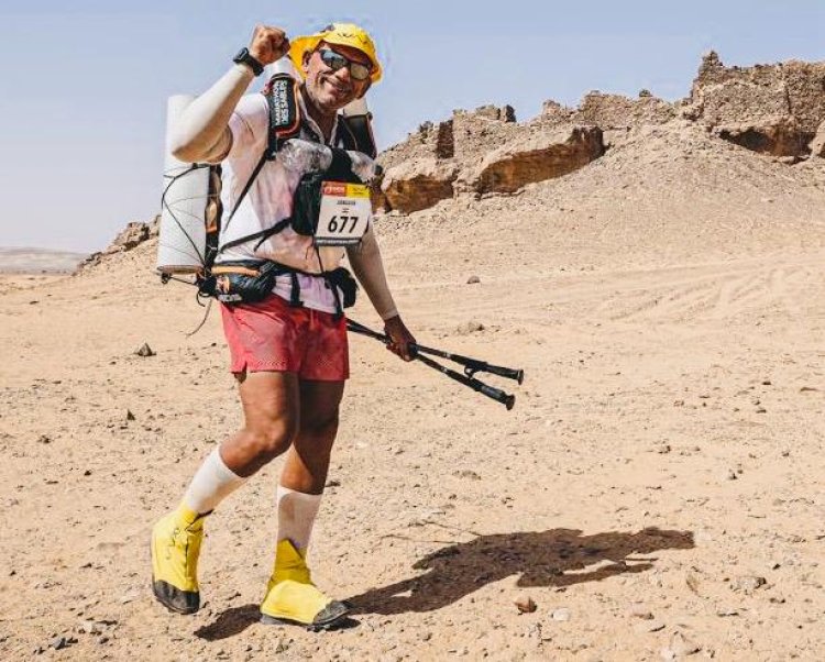 Ironman Colonel Jangvir Lamba Conquers 38th Legendary Marathon 'Des Sables' in Moroccan Sahara