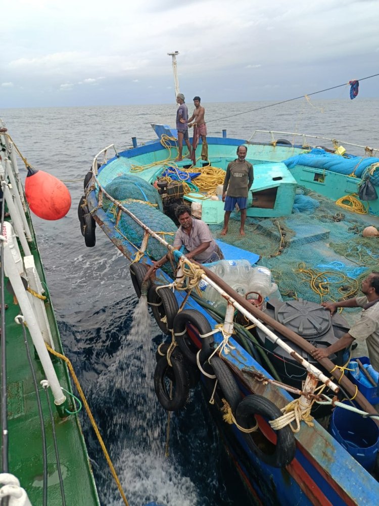 Indian Coast Guard Rescues Distressed Fishermen at Sea in Chavakkad, Kerala