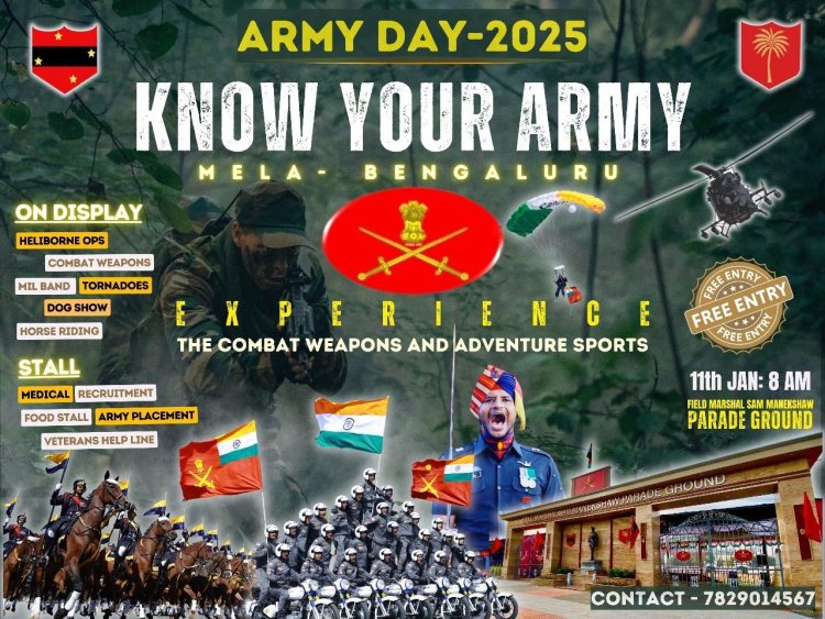 Bengaluru to Host 'Know Your Army' Mela: A Grand Celebration of Valor and Technology